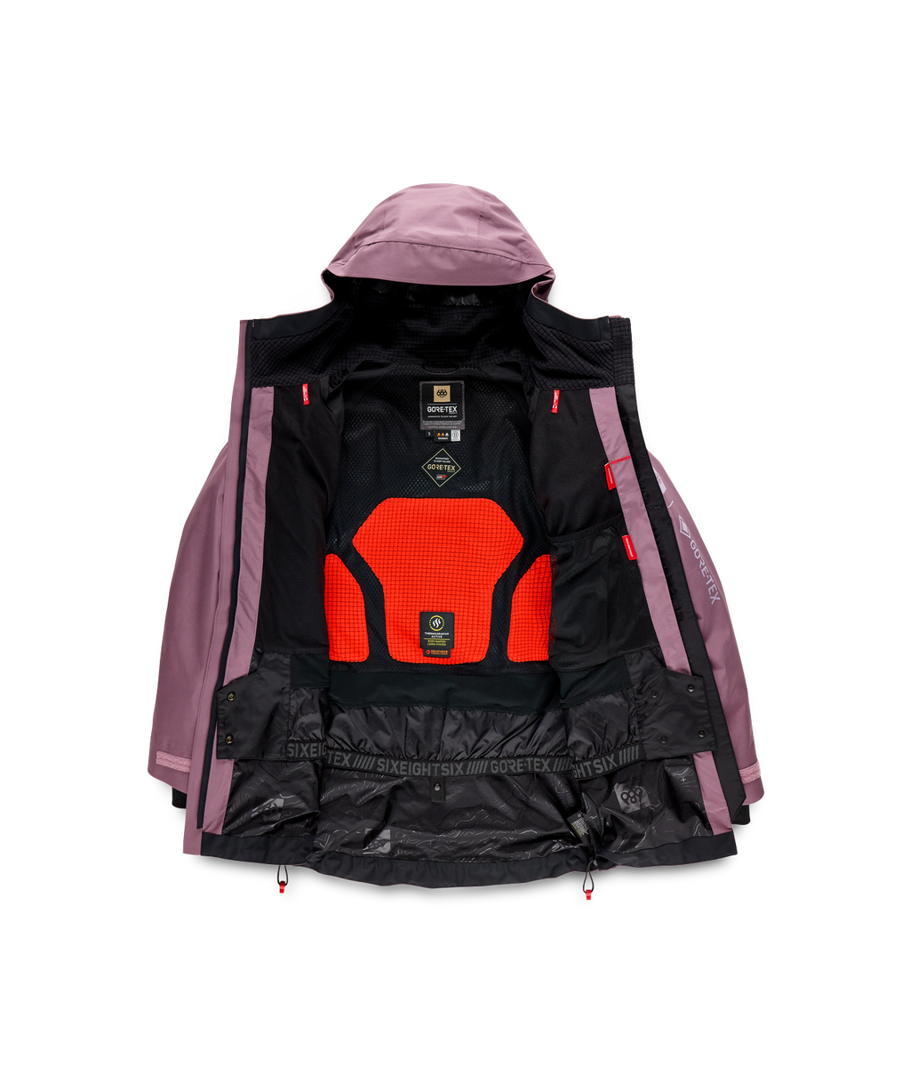 WOMENS GORE-TEX SKYLINE THERMAGRAPH® JACKET - BLACK PLUM