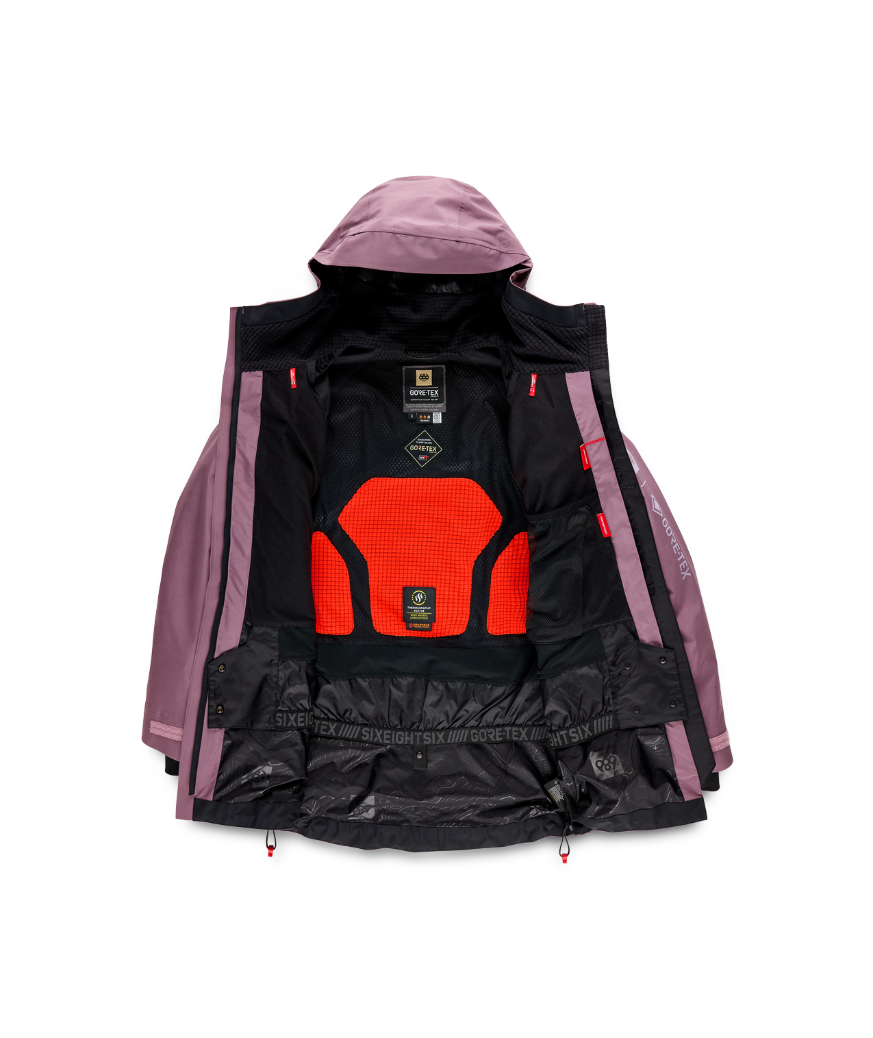 WOMENS GORE-TEX SKYLINE THERMAGRAPH® JACKET - BLACK PLUM