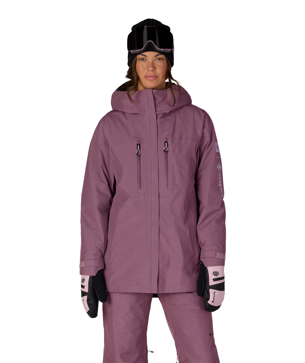 WOMENS GORE-TEX SKYLINE THERMAGRAPH® JACKET - BLACK PLUM