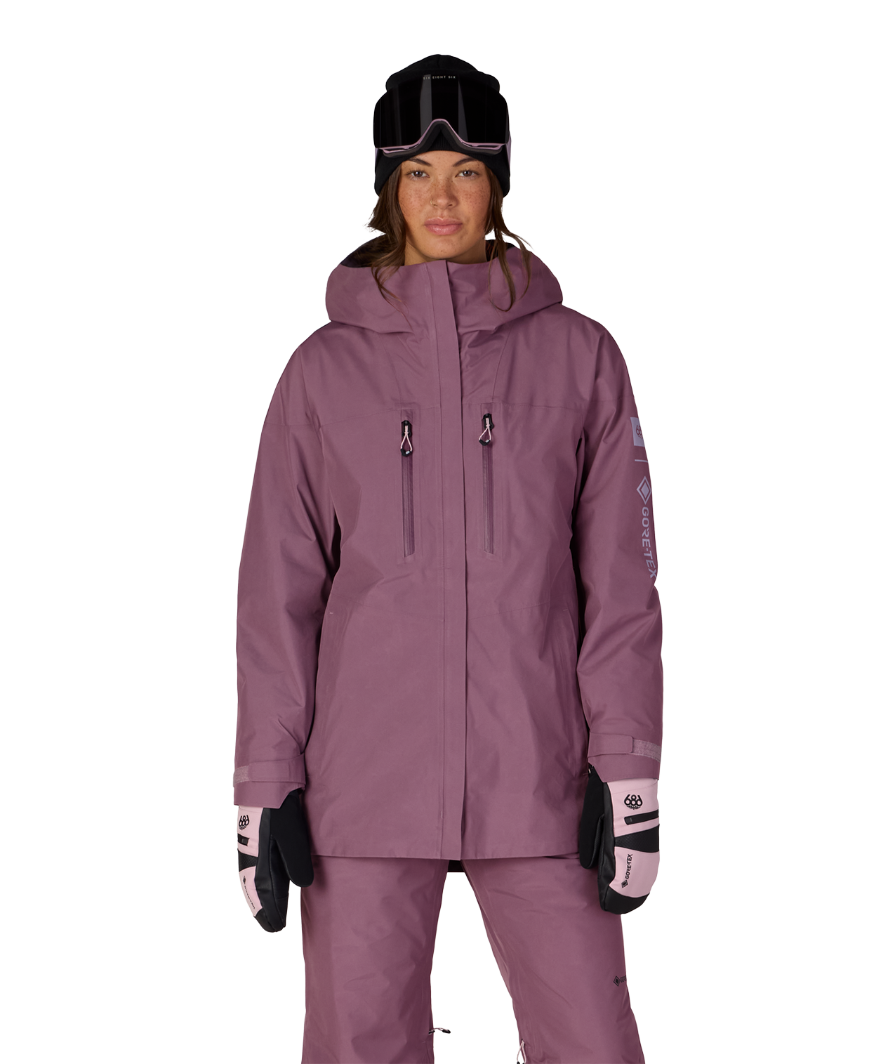 WOMENS GORE-TEX SKYLINE THERMAGRAPH® JACKET - BLACK PLUM