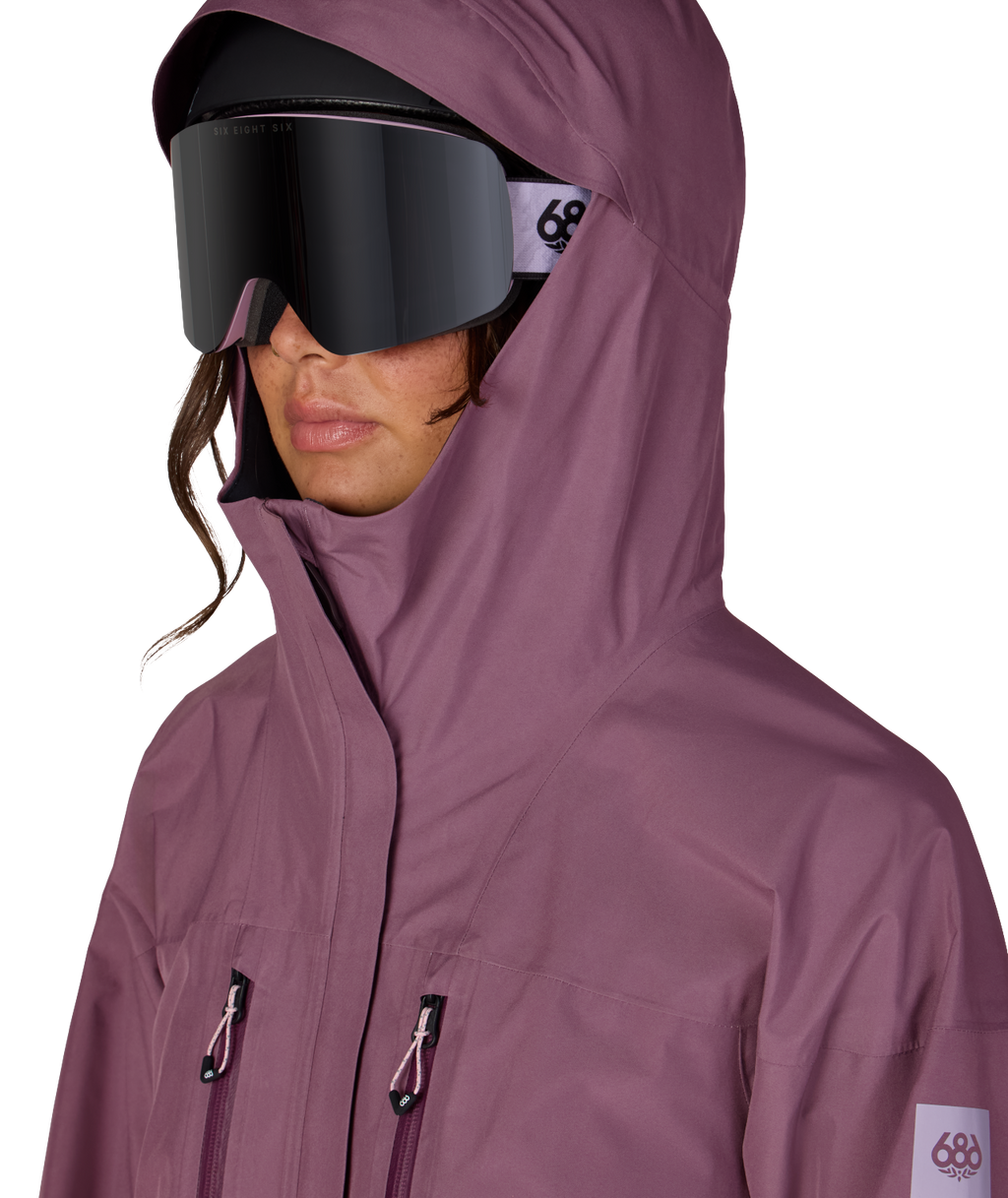 WOMENS GORE-TEX SKYLINE THERMAGRAPH® JACKET - BLACK PLUM