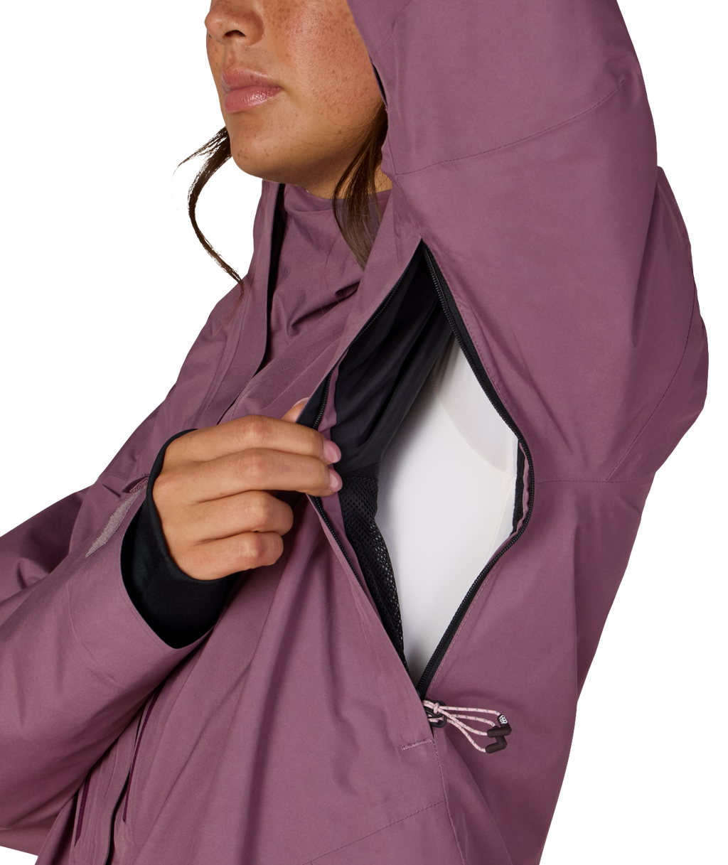 WOMENS GORE-TEX SKYLINE THERMAGRAPH® JACKET - BLACK PLUM