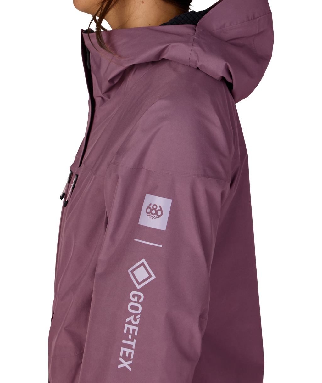 WOMENS GORE-TEX SKYLINE THERMAGRAPH® JACKET - BLACK PLUM