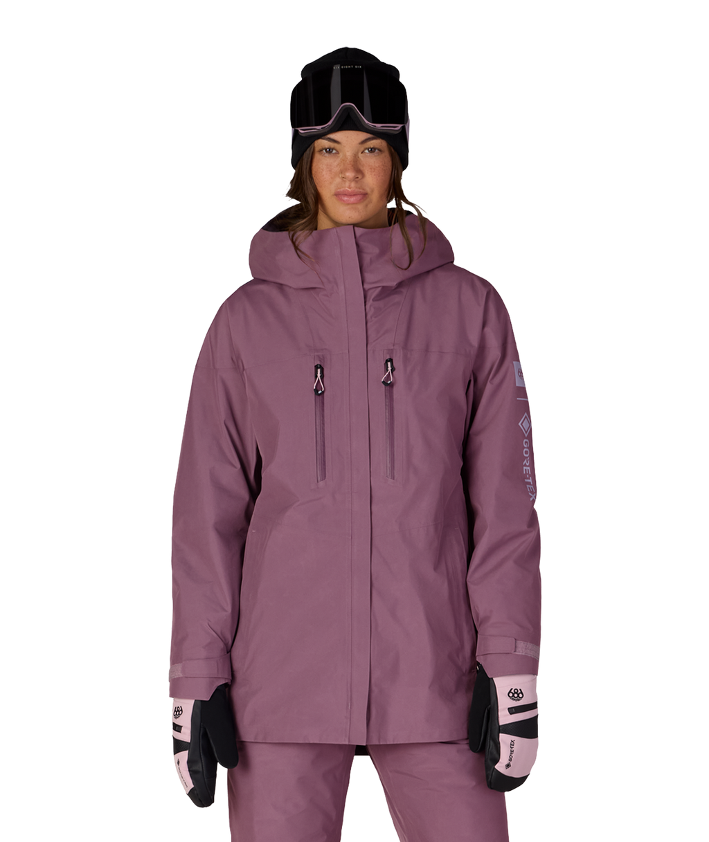 WOMENS GORE-TEX SKYLINE THERMAGRAPH® JACKET - BLACK PLUM