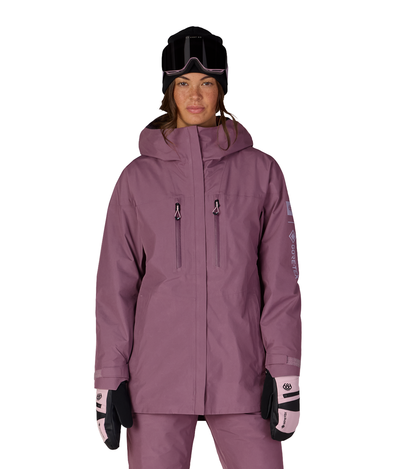 WOMENS GORE-TEX SKYLINE THERMAGRAPH® JACKET - BLACK PLUM