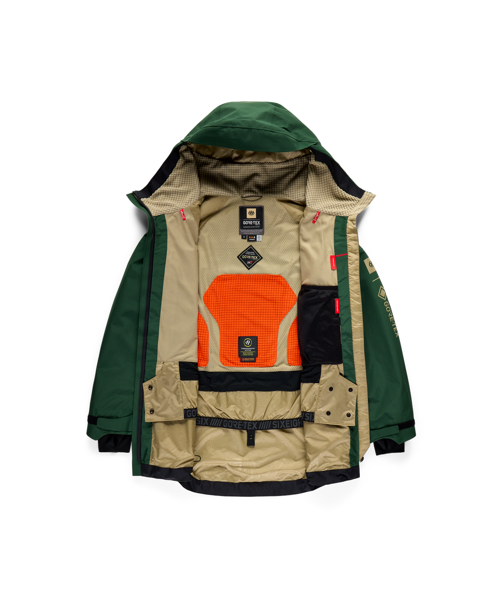 WOMENS GORE-TEX SKYLINE THERMAGRAPH® JACKET - MOSS GREEN