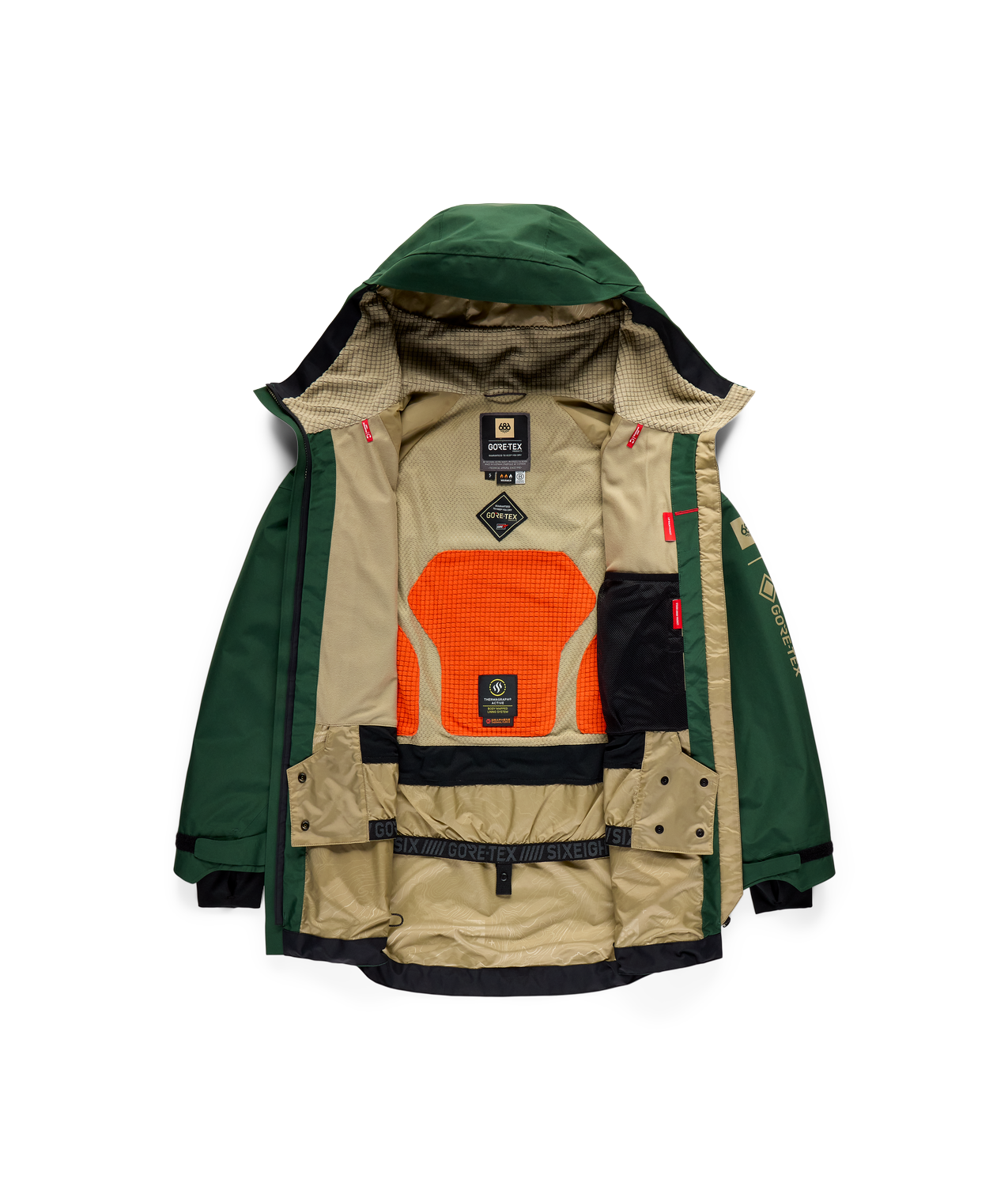 WOMENS GORE-TEX SKYLINE THERMAGRAPH® JACKET - MOSS GREEN