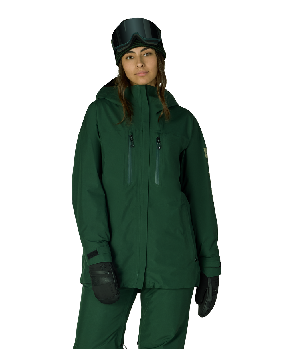 WOMENS GORE-TEX SKYLINE THERMAGRAPH® JACKET - MOSS GREEN