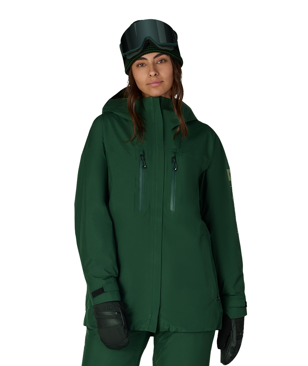 WOMENS GORE-TEX SKYLINE THERMAGRAPH® JACKET - MOSS GREEN