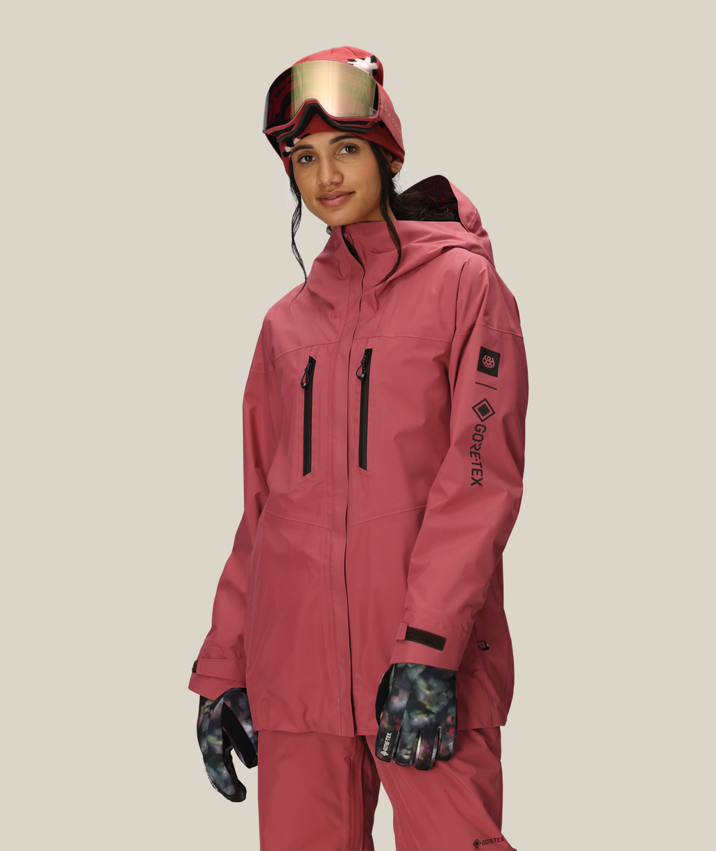 WOMENS GORE-TEX SKYLINE THERMAGRAPH® JACKET - ROSEWOOD