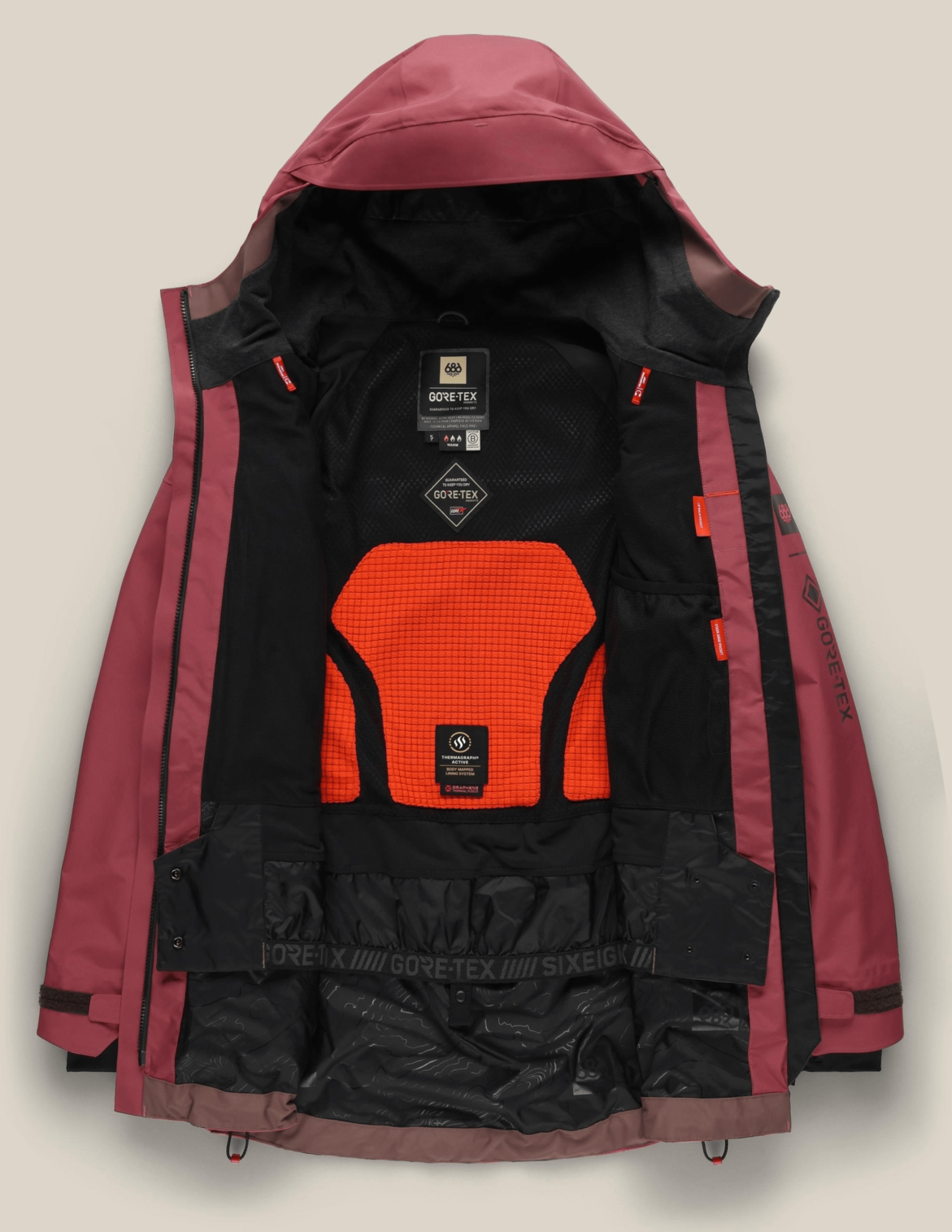 WOMENS GORE-TEX SKYLINE THERMAGRAPH® JACKET - ROSEWOOD