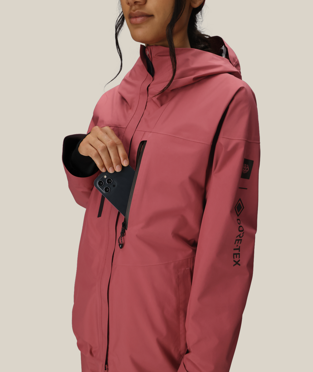 WOMENS GORE-TEX SKYLINE THERMAGRAPH® JACKET - ROSEWOOD