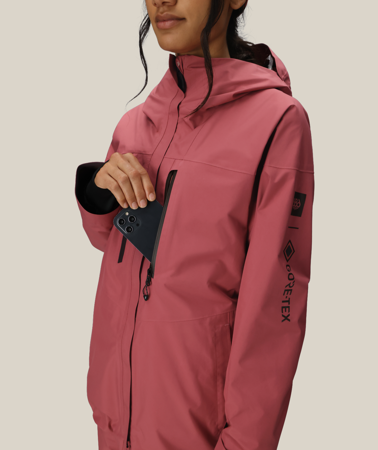 WOMENS GORE-TEX SKYLINE THERMAGRAPH® JACKET - ROSEWOOD