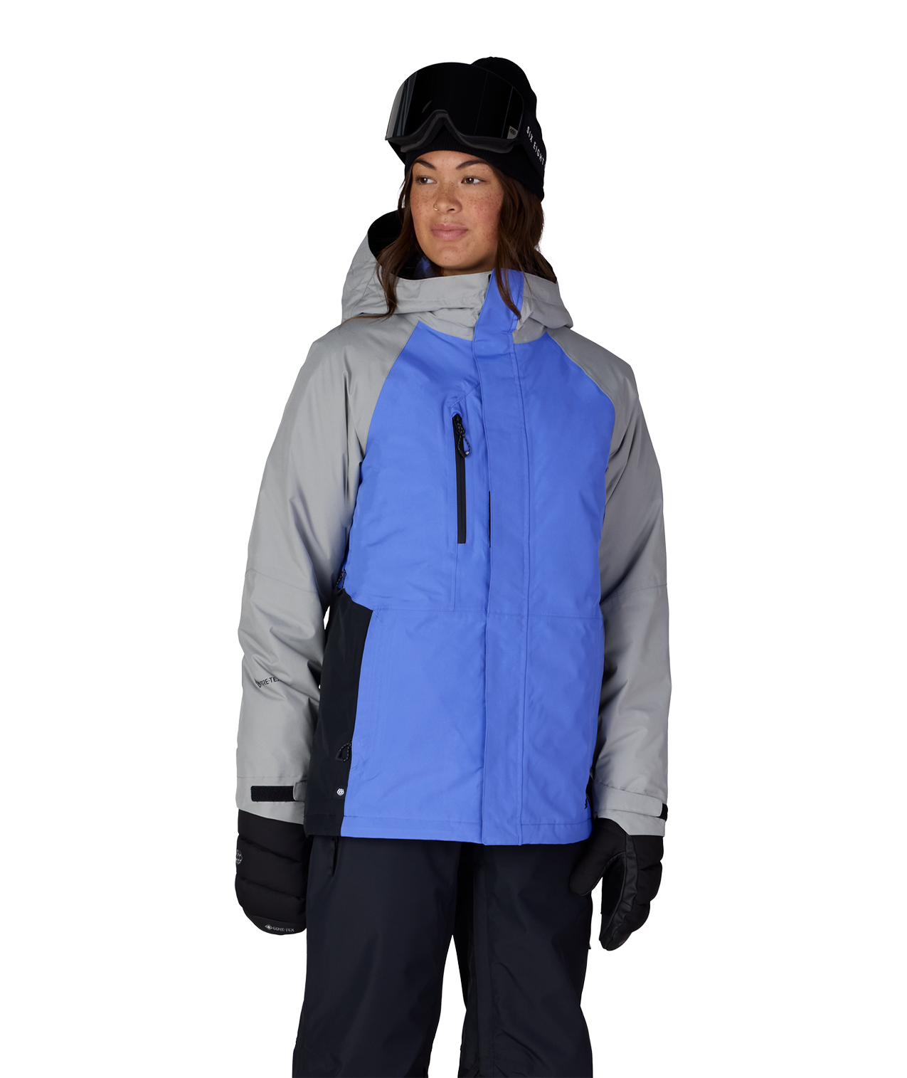 WOMENS GORE-TEX WILLOW™ INSULATED JACKET - ALPENGLOW BLUE COLORBLOCK