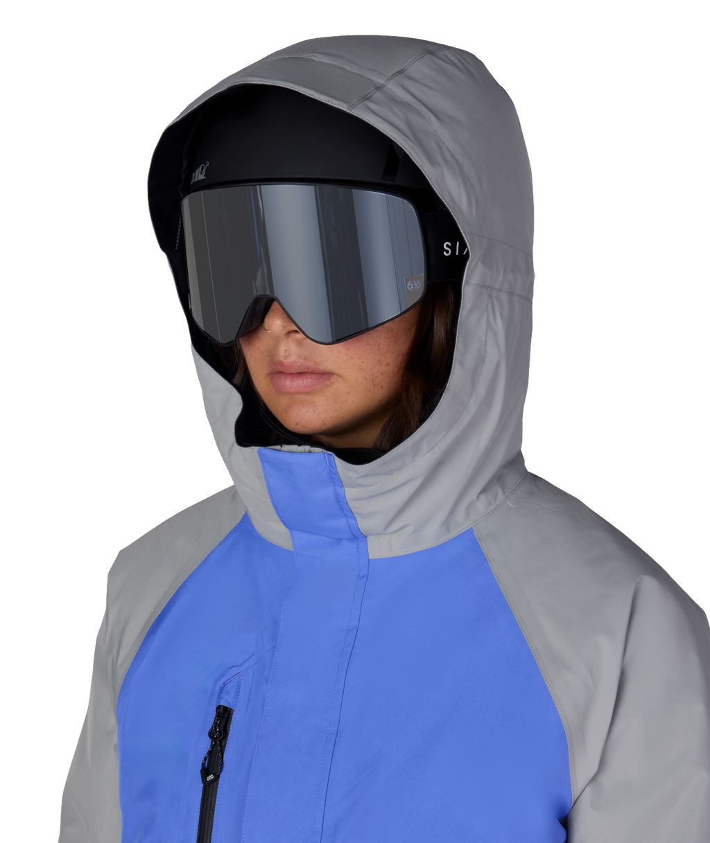 WOMENS GORE-TEX WILLOW™ INSULATED JACKET - ALPENGLOW BLUE COLORBLOCK