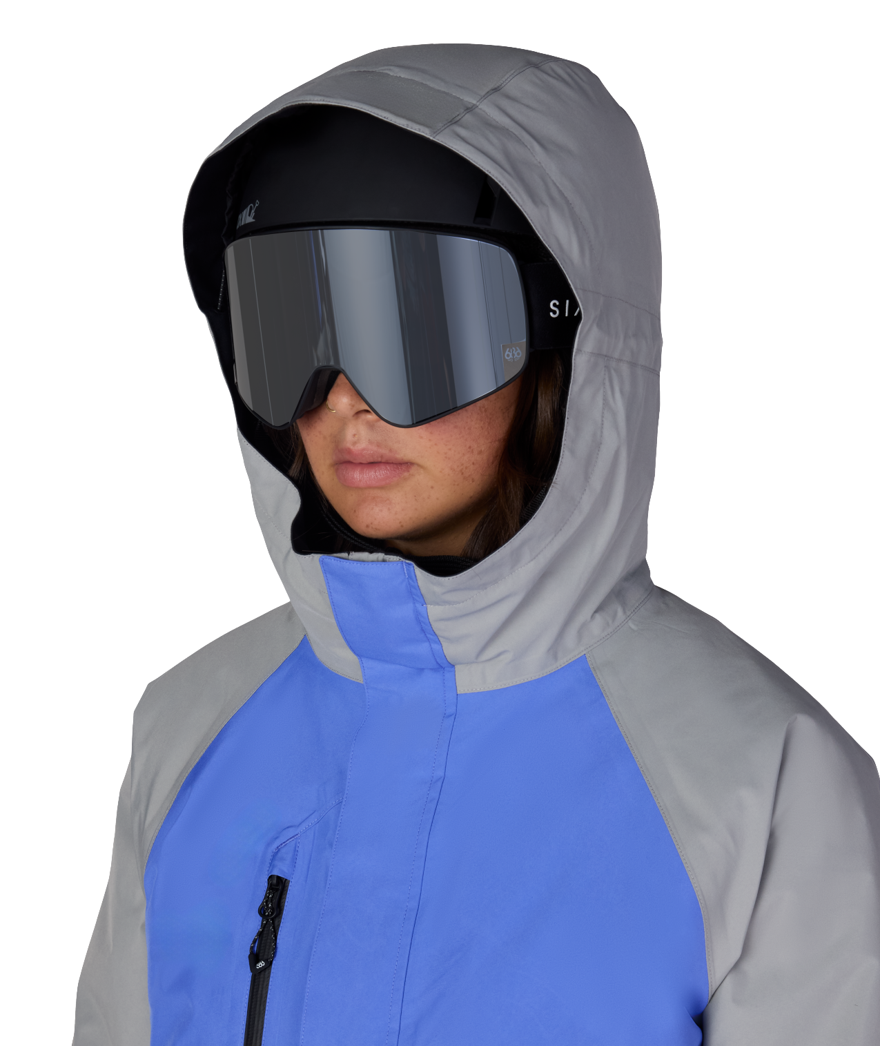 WOMENS GORE-TEX WILLOW™ INSULATED JACKET - ALPENGLOW BLUE COLORBLOCK