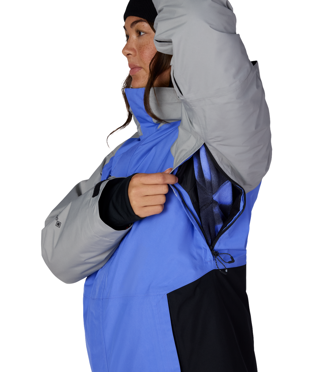 WOMENS GORE-TEX WILLOW™ INSULATED JACKET - ALPENGLOW BLUE COLORBLOCK