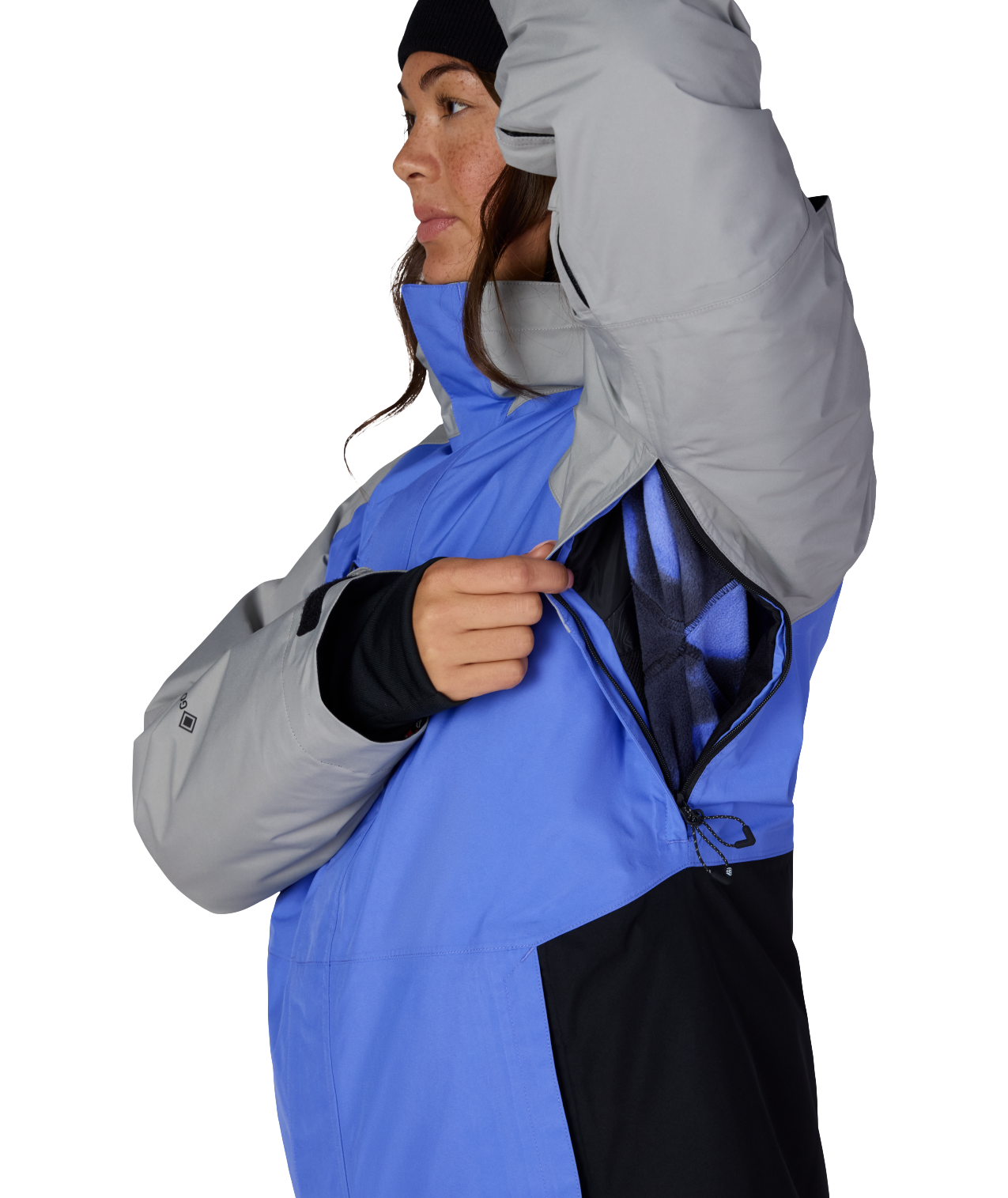 WOMENS GORE-TEX WILLOW™ INSULATED JACKET - ALPENGLOW BLUE COLORBLOCK