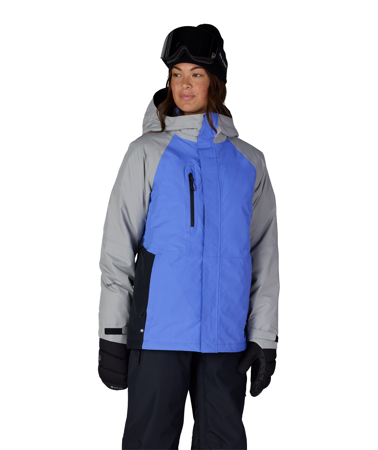 WOMENS GORE-TEX WILLOW™ INSULATED JACKET - ALPENGLOW BLUE COLORBLOCK