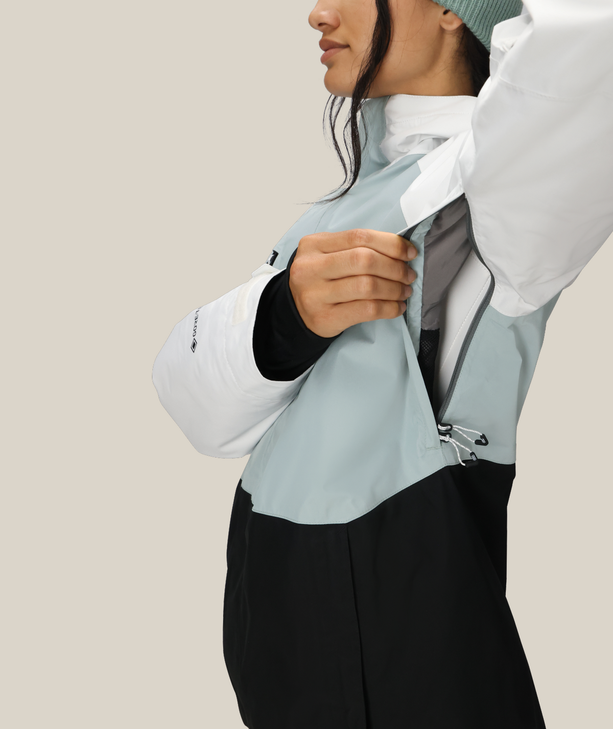 WOMENS GORE-TEX WILLOW™ INSULATED JACKET - DUSTY MARINE COLORBLOCK