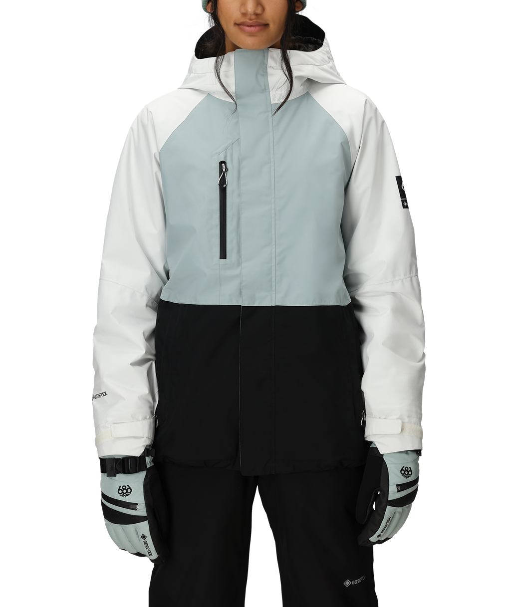 WOMENS GORE-TEX WILLOW™ INSULATED JACKET - DUSTY MARINE COLORBLOCK