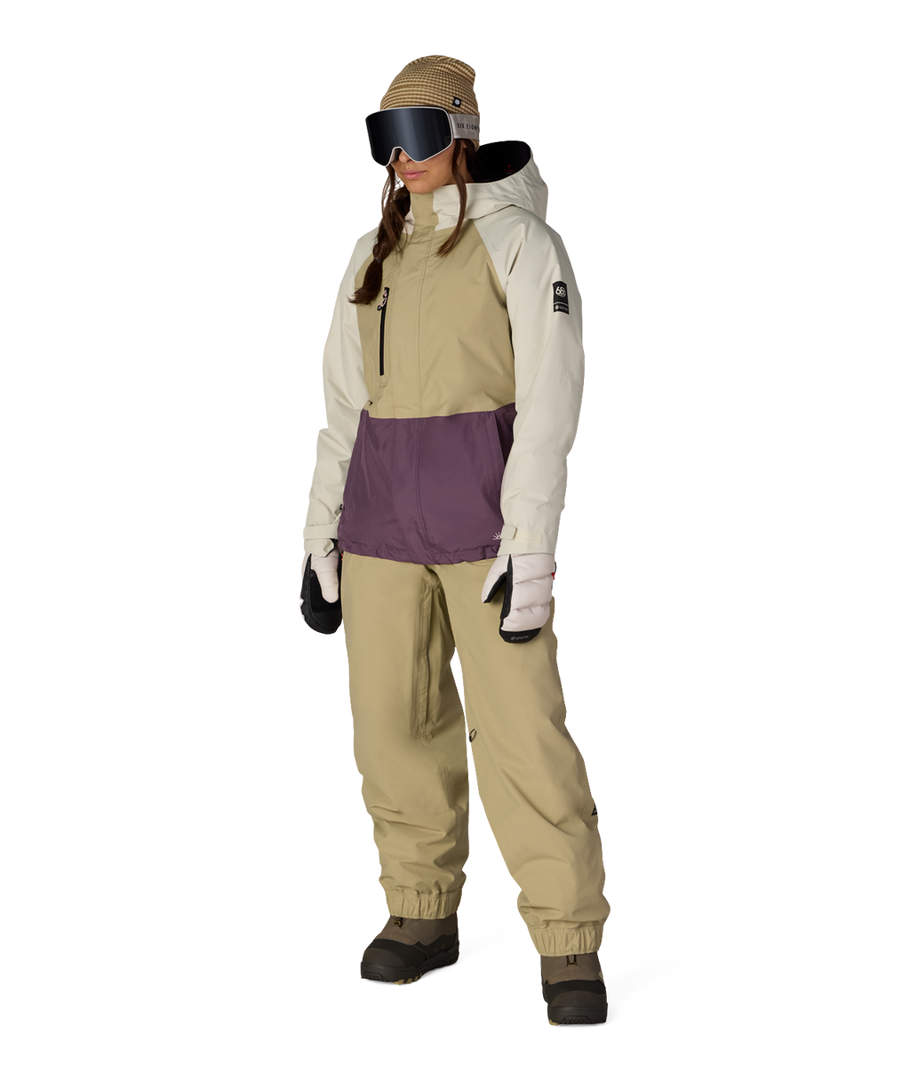 WOMENS GORE-TEX WILLOW™ INSULATED JACKET - KHAKI COLORBLOCK