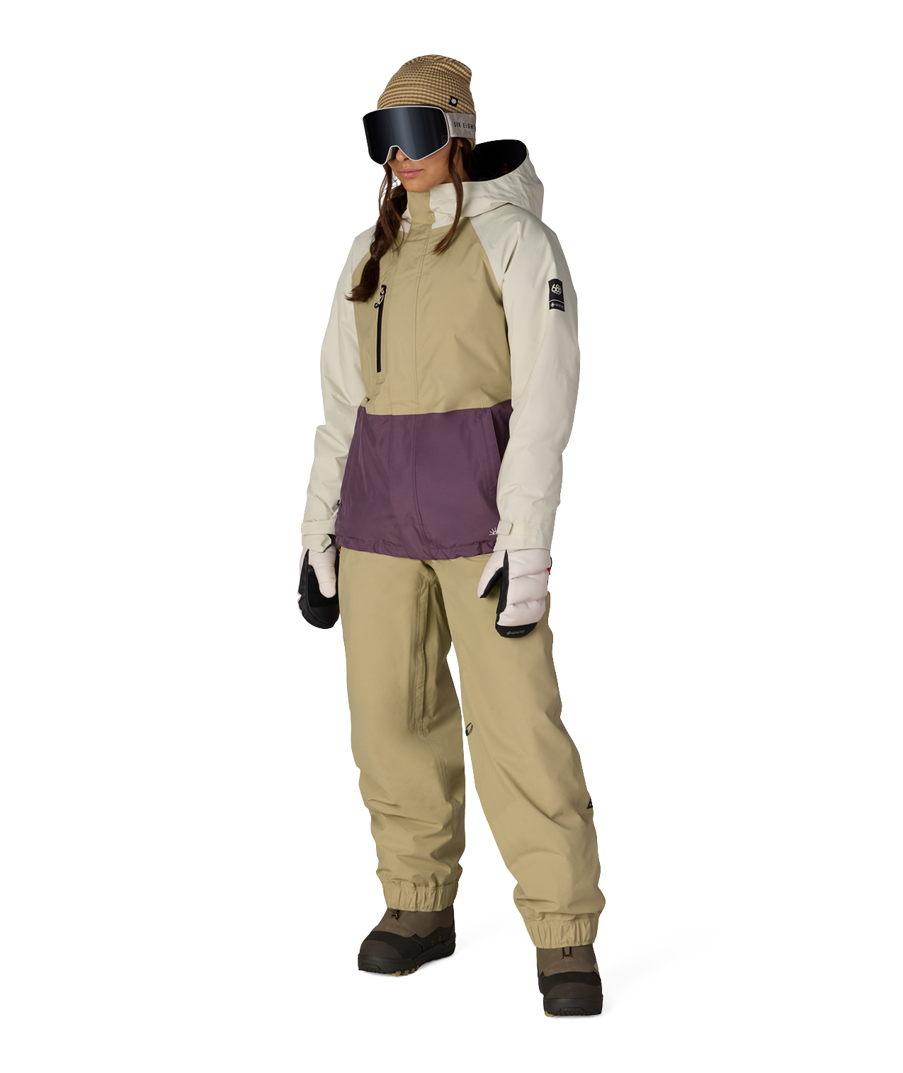 WOMENS GORE-TEX WILLOW™ INSULATED JACKET - KHAKI COLORBLOCK