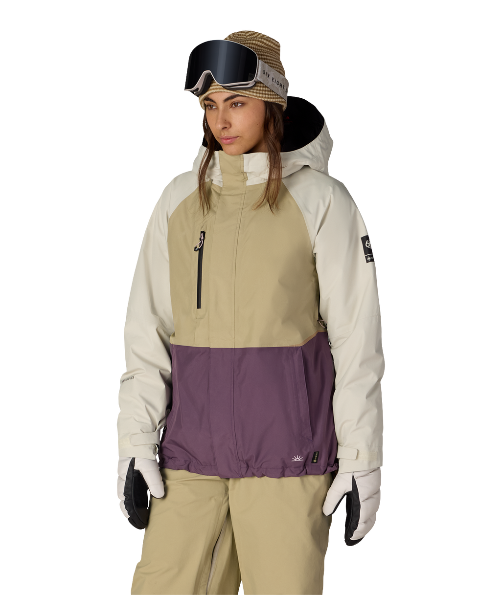 WOMENS GORE-TEX WILLOW™ INSULATED JACKET - KHAKI COLORBLOCK