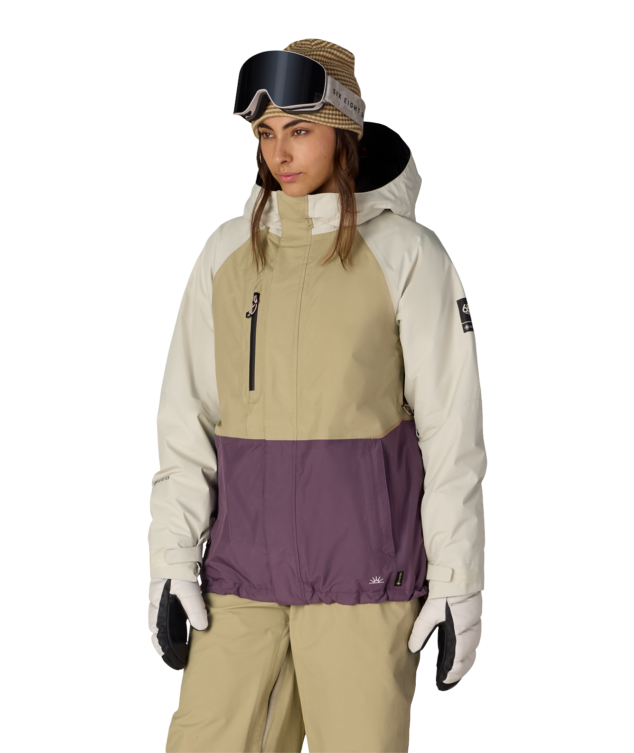 WOMENS GORE-TEX WILLOW™ INSULATED JACKET - KHAKI COLORBLOCK