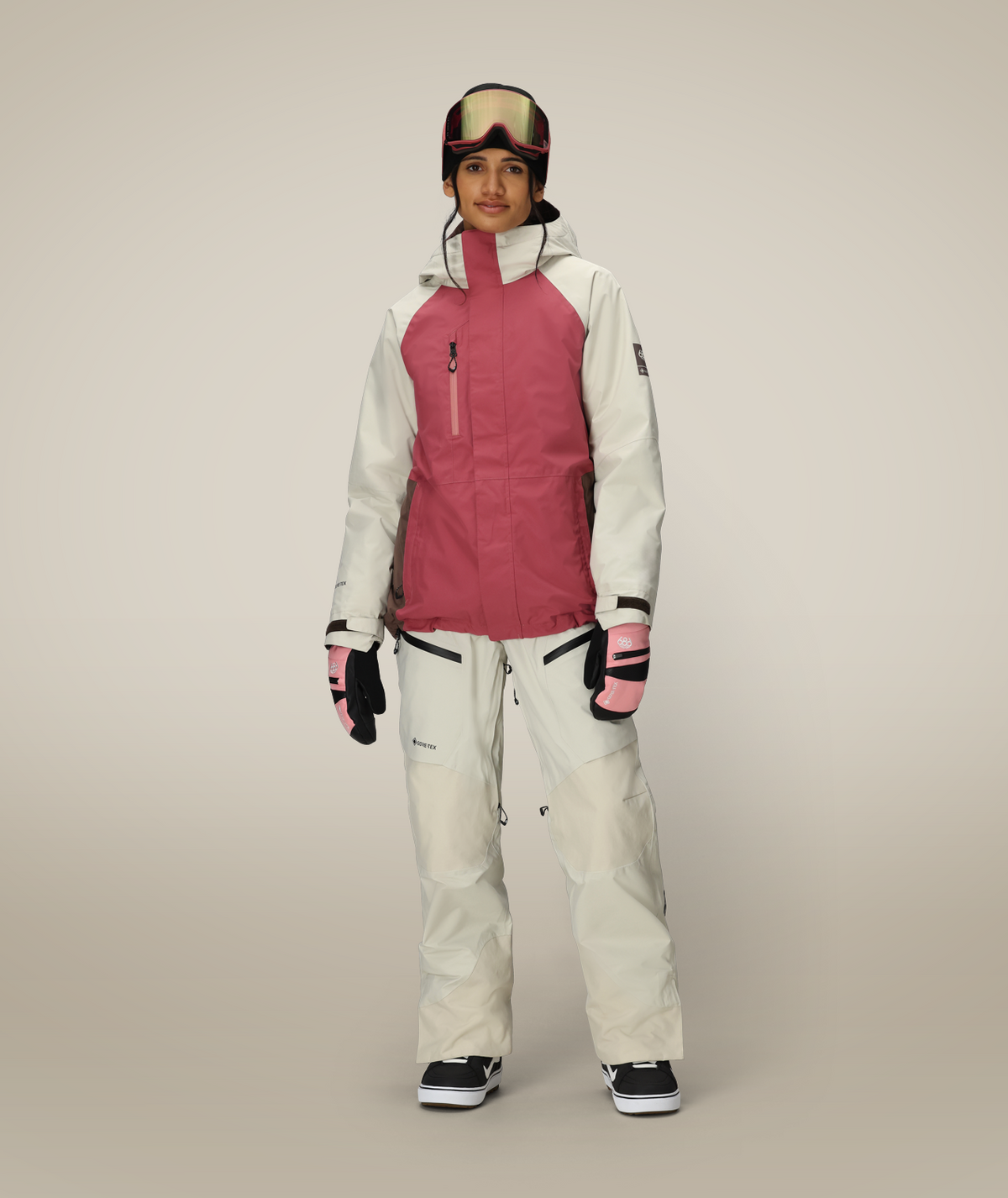 WOMENS GORE-TEX WILLOW™ INSULATED JACKET - ROSEWOOD COLORBLOCK