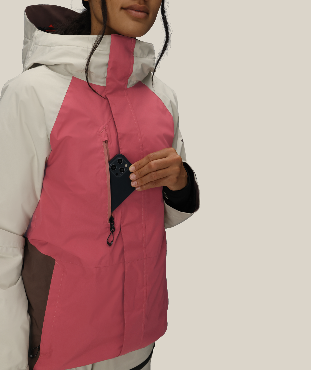 WOMENS GORE-TEX WILLOW™ INSULATED JACKET - ROSEWOOD COLORBLOCK