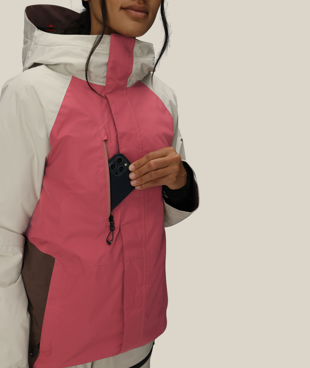 WOMENS GORE-TEX WILLOW™ INSULATED JACKET - ROSEWOOD COLORBLOCK