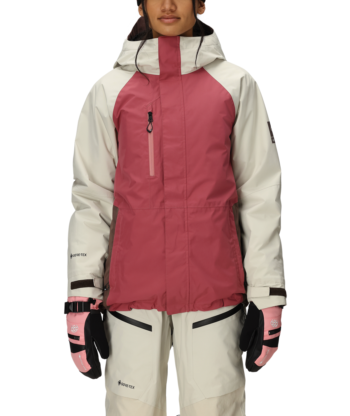 WOMENS GORE-TEX WILLOW™ INSULATED JACKET - ROSEWOOD COLORBLOCK