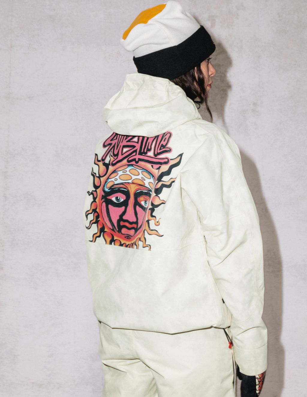 WOMENS 686 SUBLIME SHELL ANORAK - SUBLIME YELLOW TIE DYE
