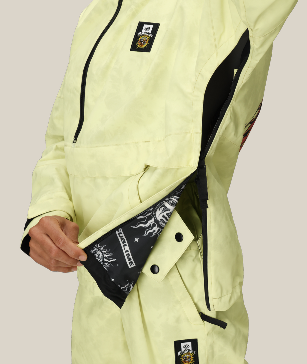 WOMENS 686 SUBLIME SHELL ANORAK - SUBLIME YELLOW TIE DYE
