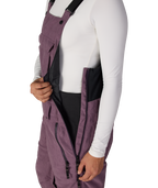 WOMENS BLACK MAGIC™ INSULATED BIB - BLACK PLUM GRID CORDUROY
