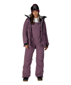 WOMENS BLACK MAGIC™ INSULATED BIB - BLACK PLUM GRID CORDUROY