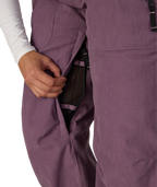 WOMENS BLACK MAGIC™ INSULATED BIB - BLACK PLUM GRID CORDUROY