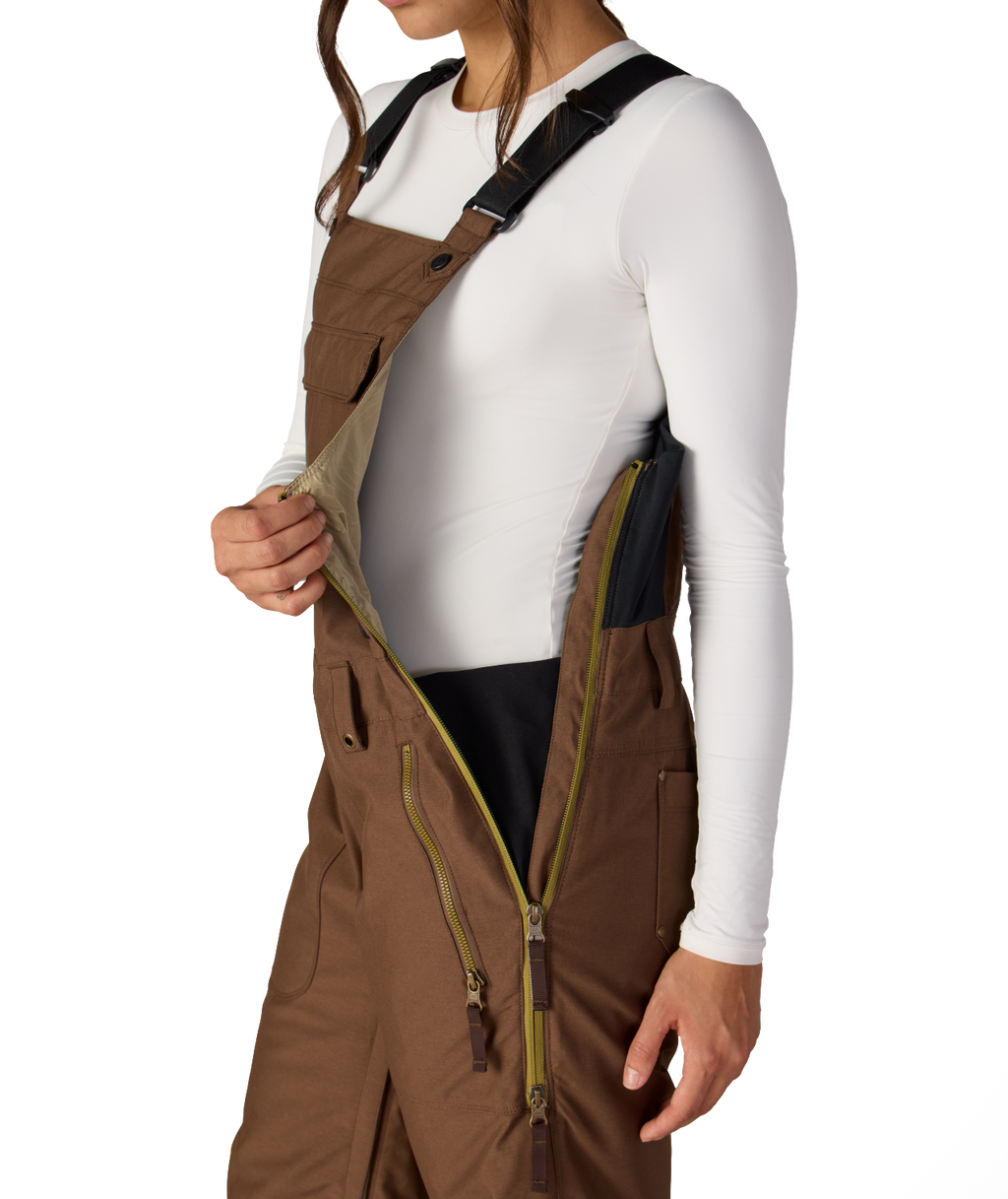 WOMENS BLACK MAGIC™ INSULATED BIB - DARK EARTH DOBBY