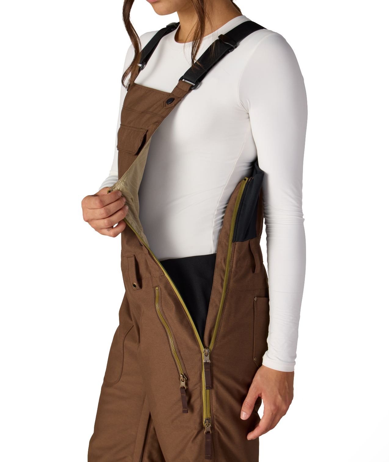WOMENS BLACK MAGIC™ INSULATED BIB - DARK EARTH DOBBY