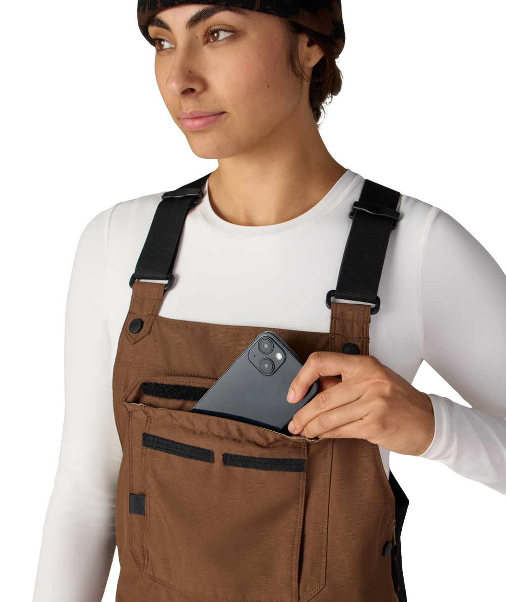 WOMENS BLACK MAGIC™ INSULATED BIB - DARK EARTH DOBBY