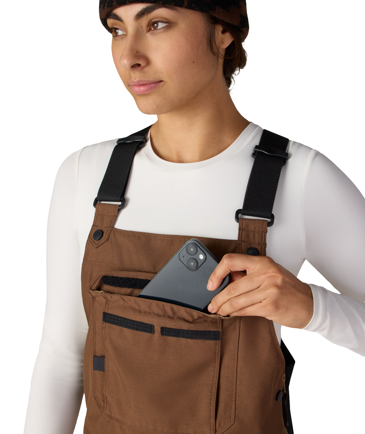 WOMENS BLACK MAGIC™ INSULATED BIB - DARK EARTH DOBBY