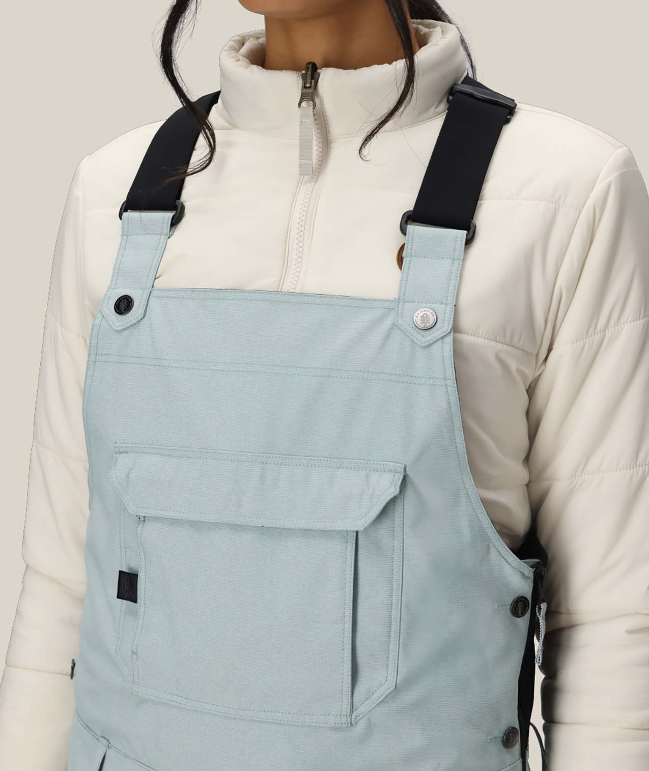 WOMENS BLACK MAGIC™ INSULATED BIB - DUSTY MARINE DOBBY