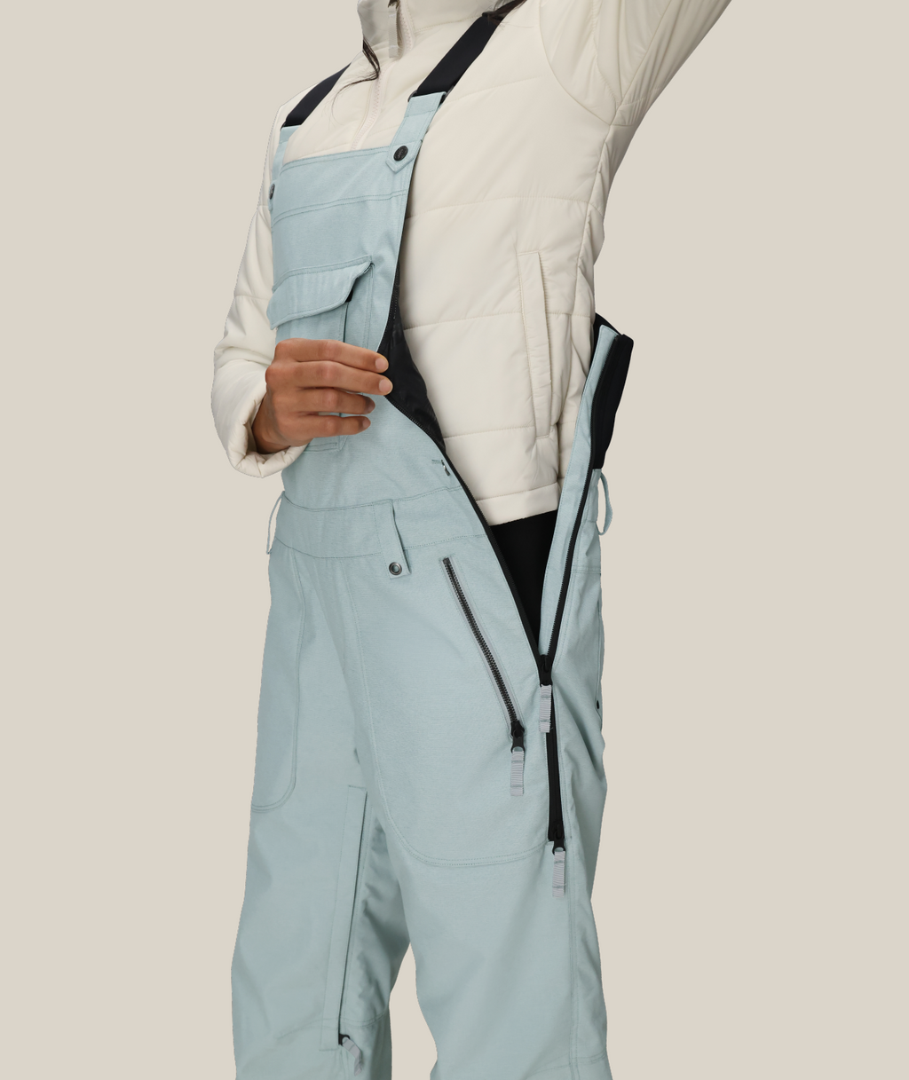 WOMENS BLACK MAGIC™ INSULATED BIB - DUSTY MARINE DOBBY