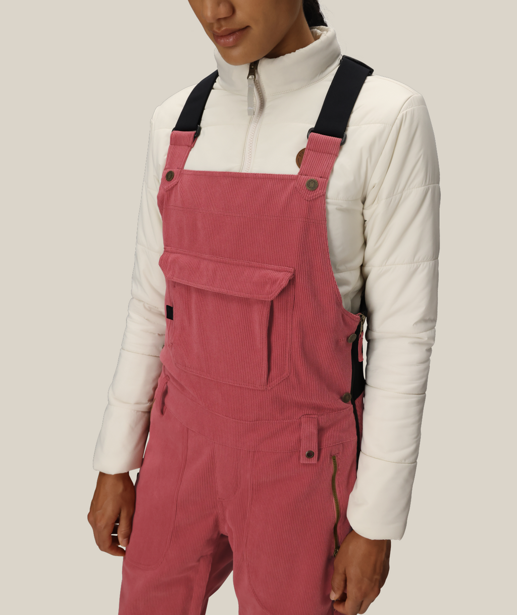 WOMENS BLACK MAGIC™ INSULATED BIB - ROSEWOOD CORDUROY