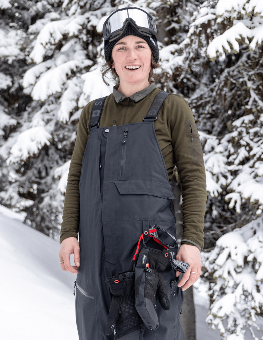 WOMENS GORE-TEX  DISPATCH™ SHELL BIB - BLACK