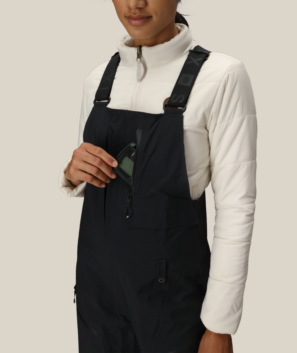 WOMENS GORE-TEX  DISPATCH™ SHELL BIB - BLACK