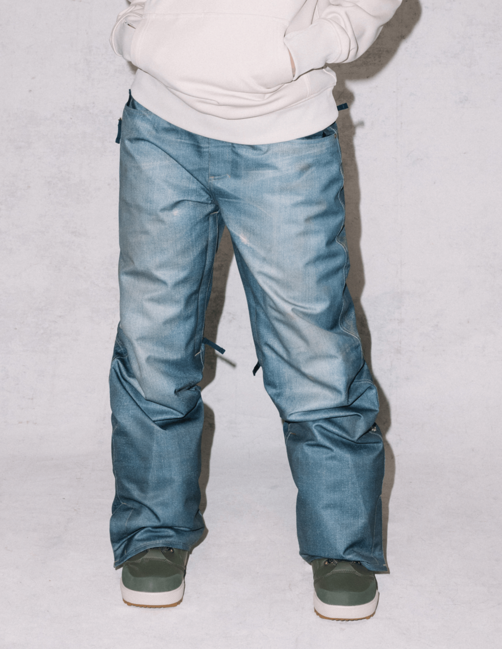 WOMENS DECONSTRUCTED DENIM INSULATED PANT - INDIGO DENIM