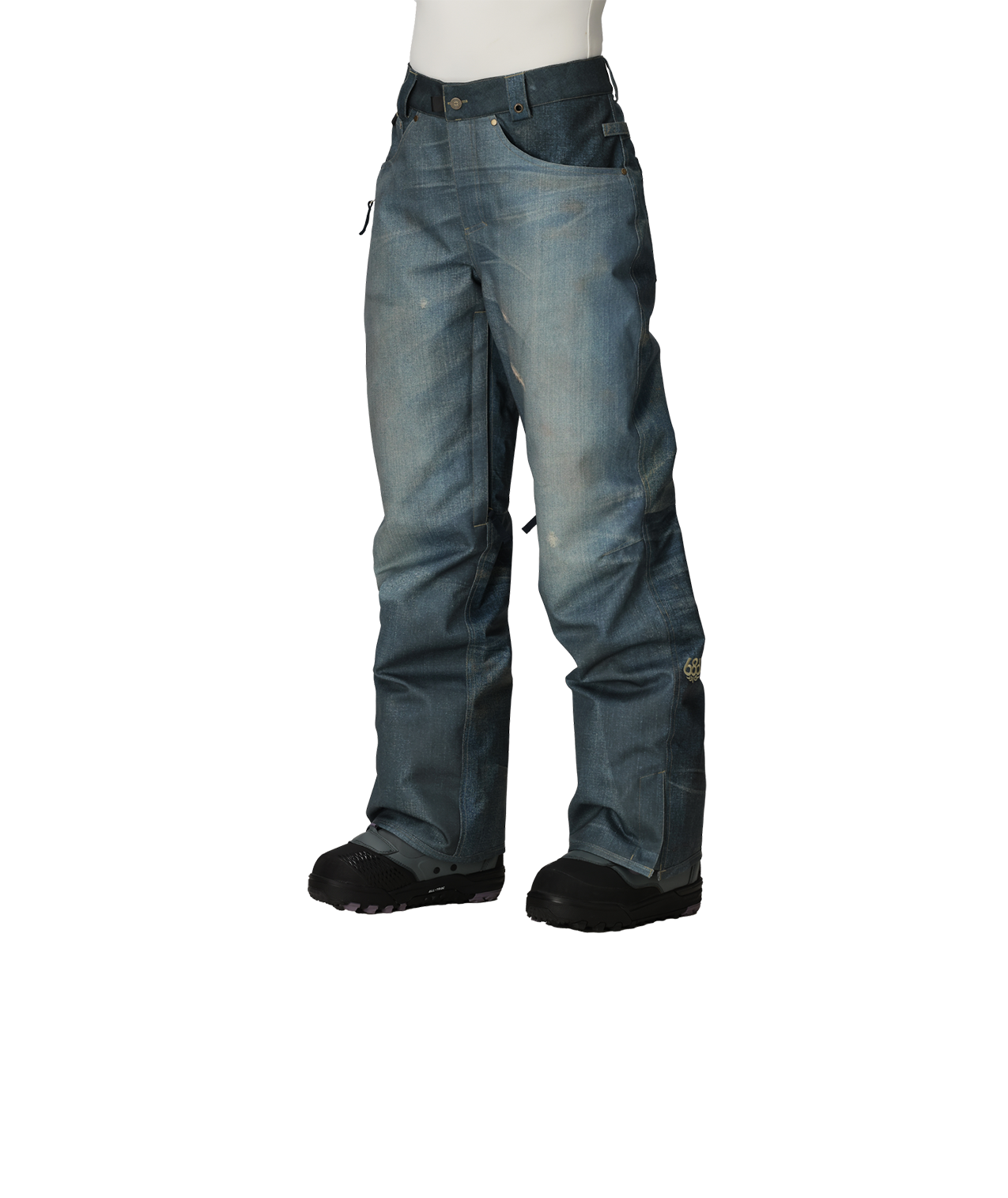 WOMENS DECONSTRUCTED DENIM INSULATED PANT - INDIGO DENIM