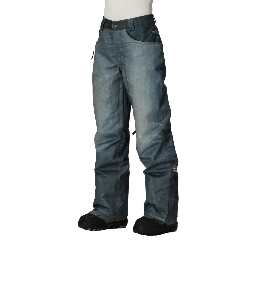 WOMENS DECONSTRUCTED DENIM INSULATED PANT - INDIGO DENIM